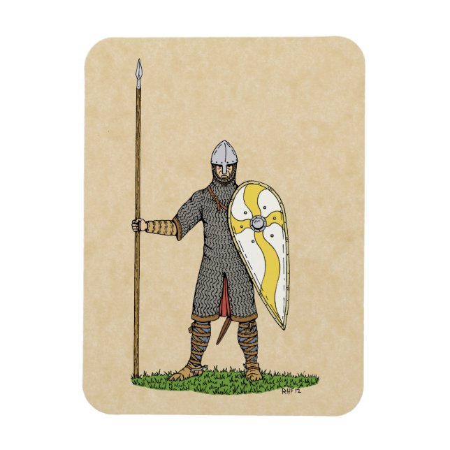 Imán Medieval Norman Knight Circa 1066 (Vertical)