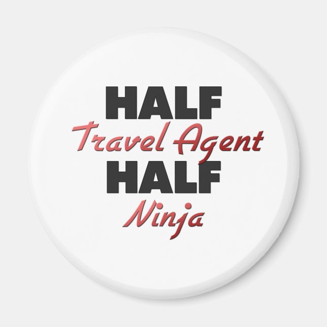 Imán Medio agente de viajes Half Ninja (Frente)