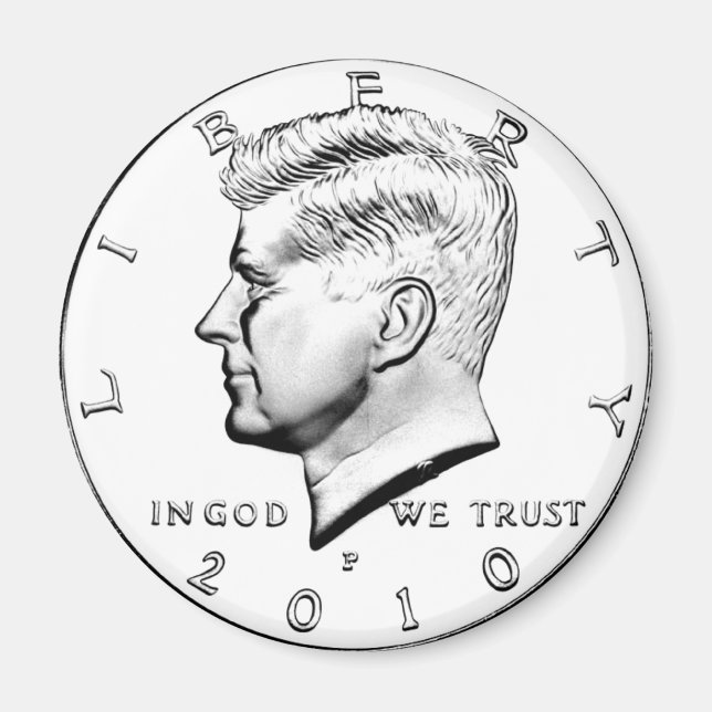 IMÁN MEDIO DÓLAR DE COLOR (Frente)