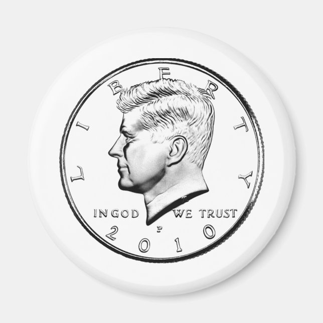 IMÁN MEDIO DÓLAR DE COLOR (Frente)