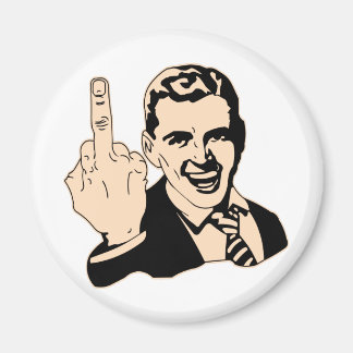 Imán Medio Finger Saludo Retro