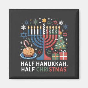 Imán Medio Navidad Mitad Hanukkah Christmukkah Funny