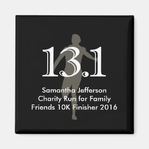 Imán Medio recuerdo personalizado del maratón del