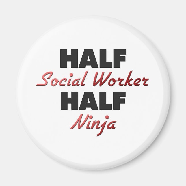Imán Medio trabajador social Half Ninja (Frente)