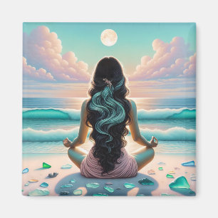 Imán Meditación de armonía en la playa