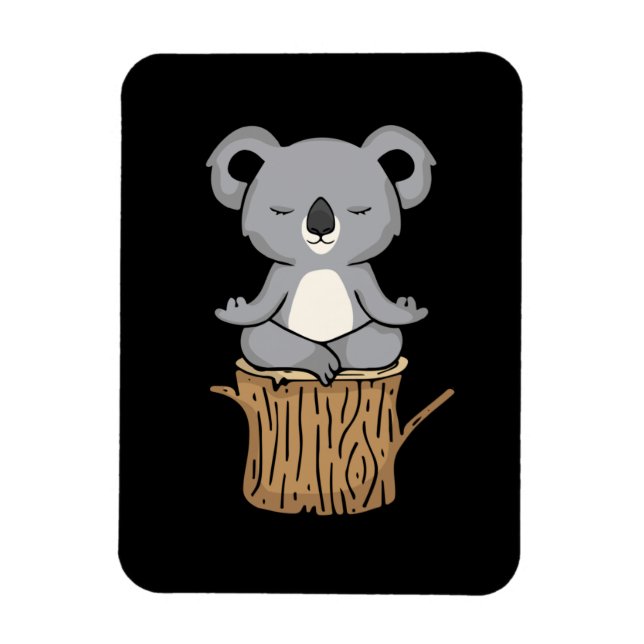 Imán Meditación de las mujeres amantes de Koala Regalo  (Vertical)