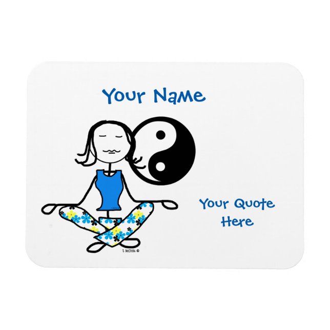 Imán Meditación Karma Fridge Magnet (Horizontal)