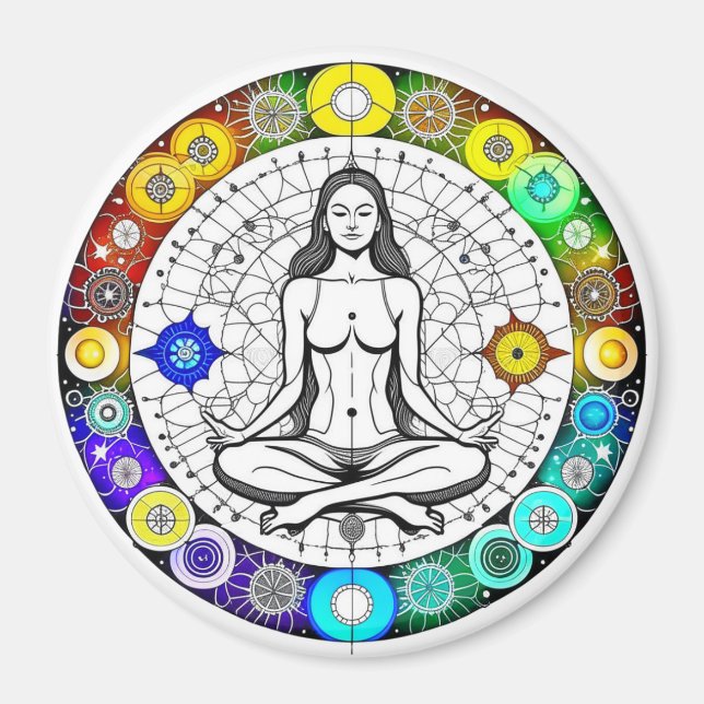 Imán Meditación pacífica tranquila y serena (Frente)