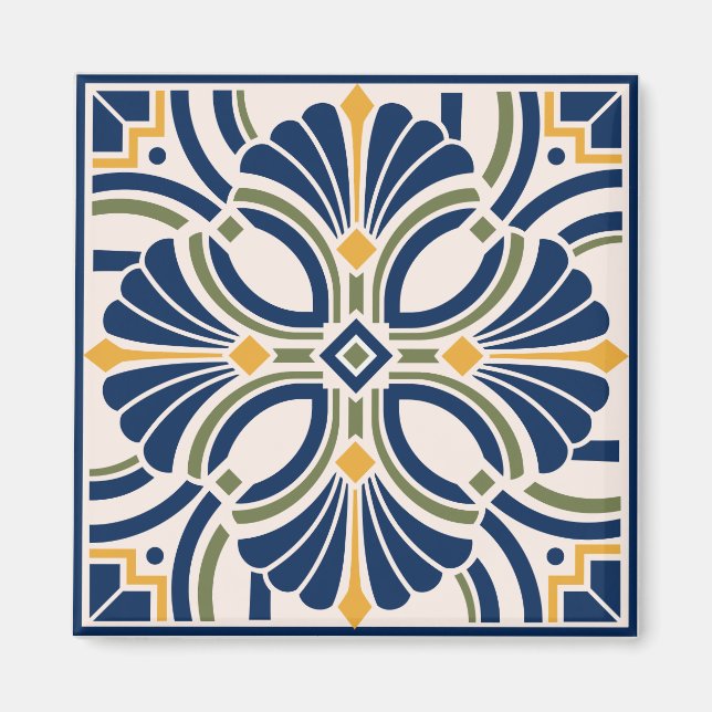 Imán Mediterranean Ornamental Tile (Frente)