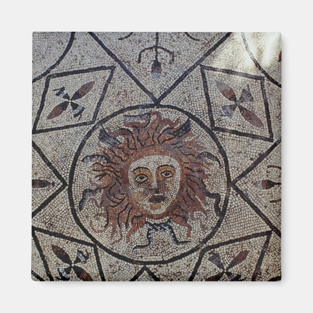 Imán Medusa, mosaico romano de la casa de Orfeo (Frente)