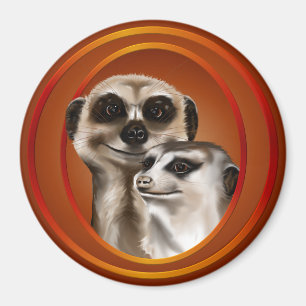 Imán Meerkat Couple-Magnets