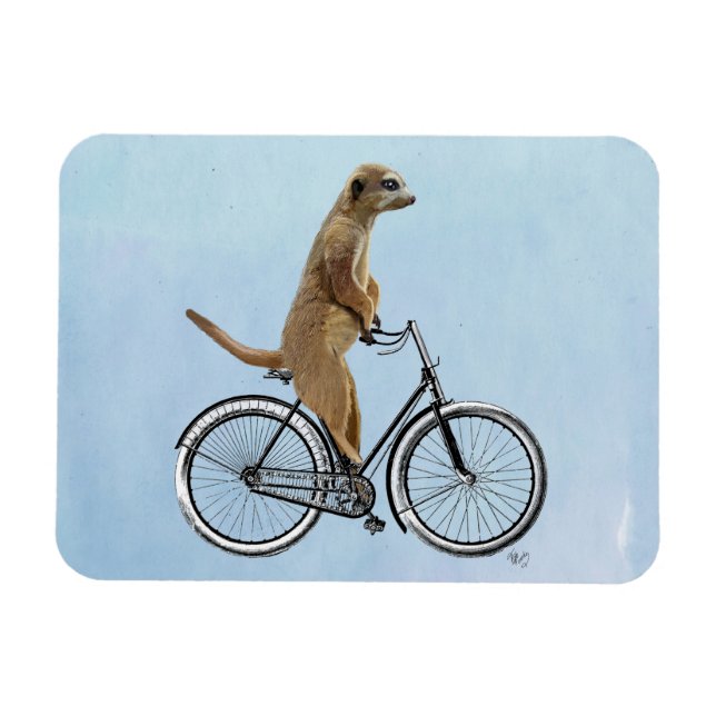 Imán Meerkat en bicicleta 2 (Horizontal)