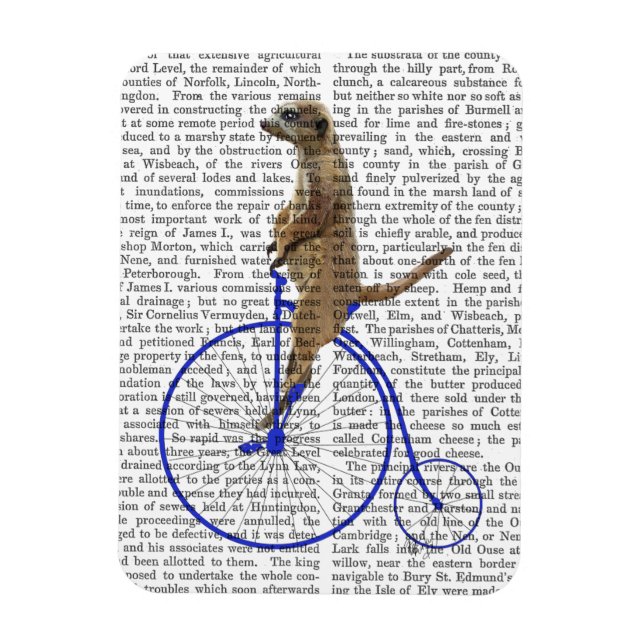 Imán Meerkat En Blue Penny Farthing (Vertical)