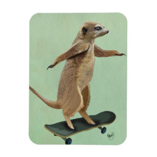 Imán Meerkat En Skateboard 3