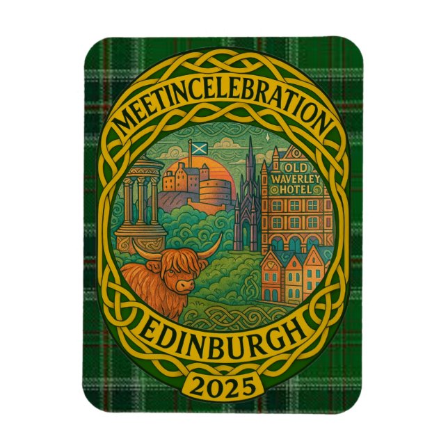 Imán MEETinCelebration Edimburgo 2025 - Magnet de día (Vertical)