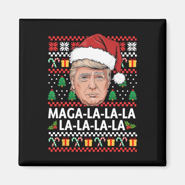 Imán Mega La La Donald Trump 47 Navidades feos sudan (Frente)