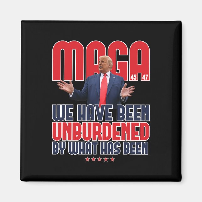 Imán Mega Trump 2024 47 presidente sin cargas Meme Des (Frente)