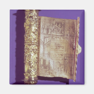 Imán Megillah en un funda de plata, Viena, c.1715