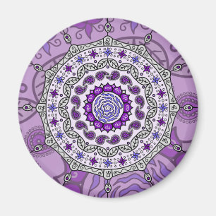 Imán Mehndi Fantasy Silver Magnet