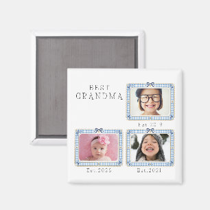 Imán Mejor Abuela Est Fecha Personalizada 3 Foto Bonita