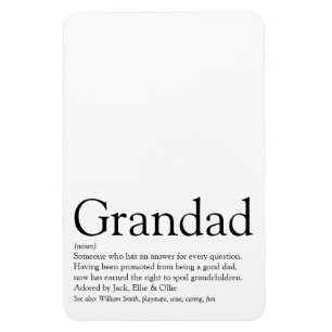 Imán Mejor abuelo, abuelo, abuelo, definición de papá