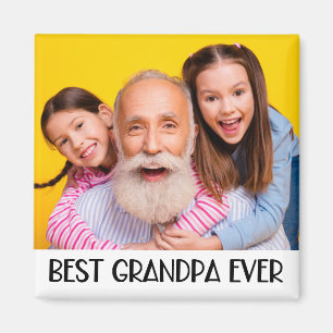 Imán Mejor Abuelo del Mundo Foto Simple Abuelo