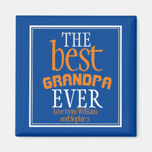 Imán Mejor Abuelo Tipografía Azul