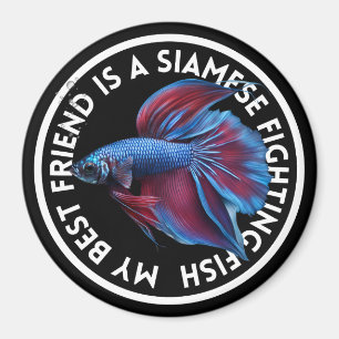 Imán Mejor Amigo Blue Red Betta Fish