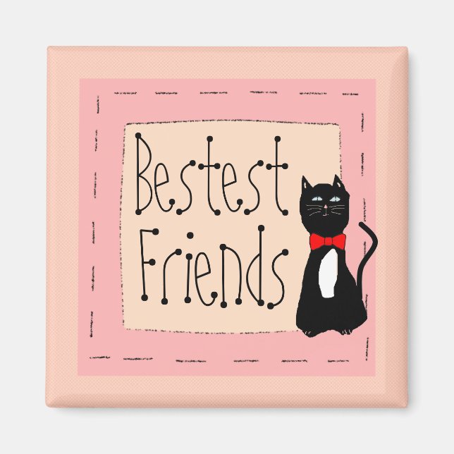 Imán Mejor amigo-gato (Frente)