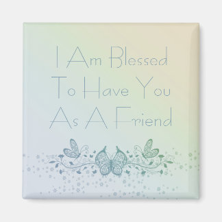 Imán Mejor Amigo Hermosa Mariposa Verde Azul