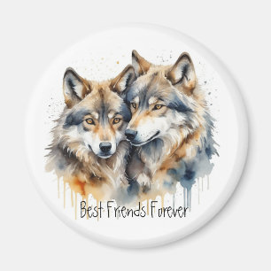 Imán Mejor Amigos De Los Lobos De Cuaderno Para Siempre