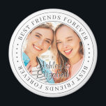 Imán Mejor Amigos para siempre BFF Fotografía simple mo<br><div class="desc">Este diseño simple y clásico está compuesto por tipografía de la síspera y agrega una foto personalizado. "Best Friends Forever" (Los mejores amigos para siempre) gira en torno a la foto de tus amigos</div>