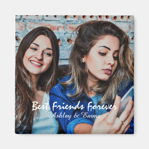 Imán Mejor Amigos por Siempre Personalizado Foto y Nomb
