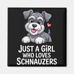 Imán Mejor arte de Schnauzer para mujeres, niñas y niño
