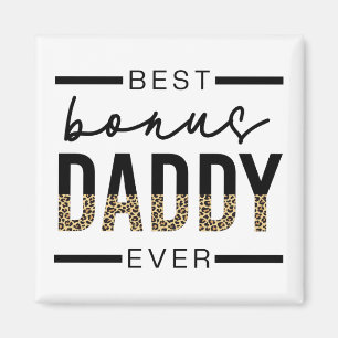 Imán Mejor Bono Papi Ever Leopargraphy Typography