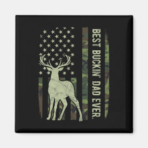 Imán Mejor Buckin' Dad Camuflar Bandera Americana Deer 