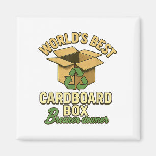Imán Mejor Caja de Cartón Breaker Downer Funny Eco