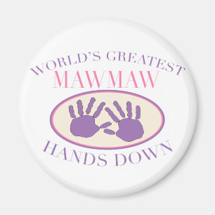 Imán Mejor camiseta de MawMaw manos abajo