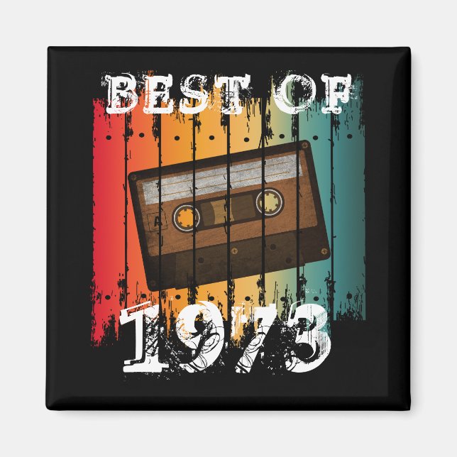 IMÁN MEJOR CINTA DE CASSETTE DE PERSONALIZADO DE 1973 (Frente)