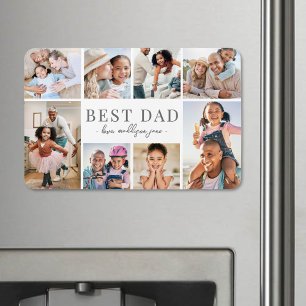 Imán Mejor Colage de Fotos de Papá