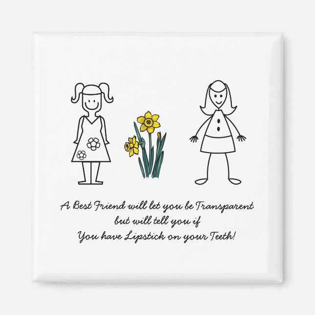 Imán Mejor Colección de Amigos Transparente (Frente)