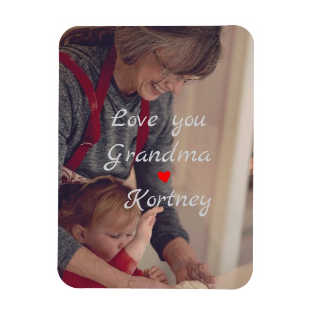 Imán Mejor collage de fotos de la abuela que te amemos (Vertical)