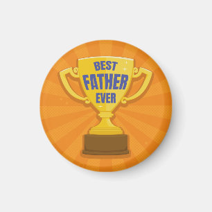 Imán Mejor Copa de Trofeo Retro de Papá, Papi