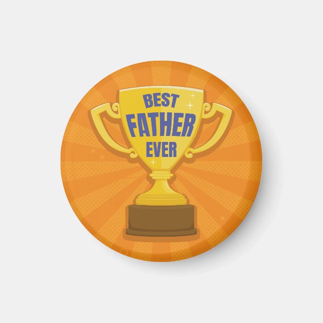 Imán Mejor Copa de Trofeo Retro de Papá, Papi (Frente)