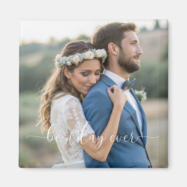 Imán Mejor Día de Boda   (Frente)