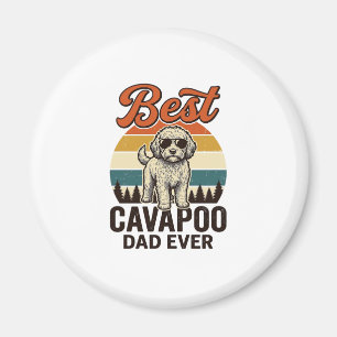Imán Mejor diseño de camiseta de perro vintage para pap