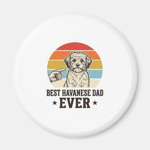 Imán Mejor diseño de camiseta de perro vintage para pap
