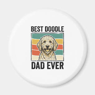 Imán Mejor diseño de camiseta de perro vintage para pap