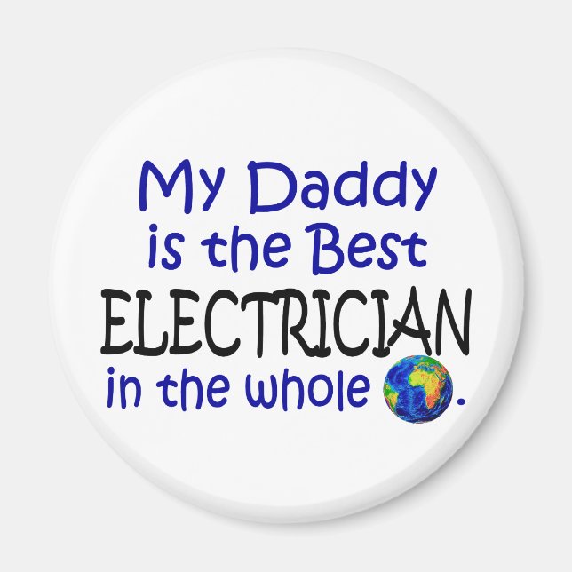 Imán Mejor Electricista Del Mundo (Papi) (Frente)