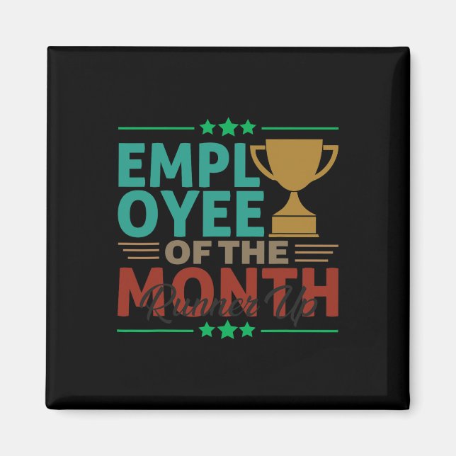 Imán Mejor Empleado Del Mes En La Ejecución De Office (Frente)